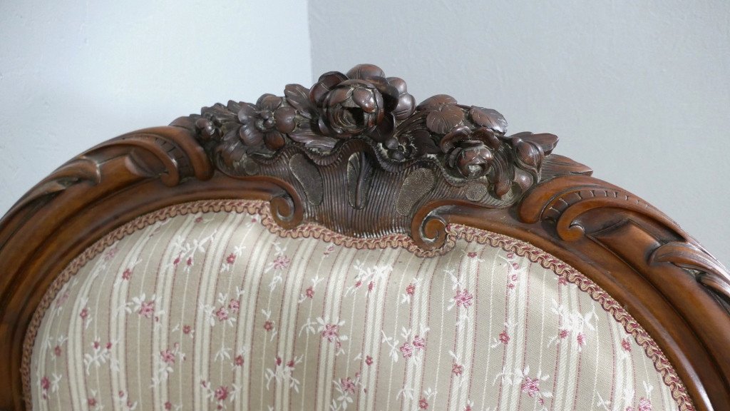 Boat Daybed, Carved Solid Mahogany Chaise Longue, Louis Philippe Period, Early 19th Century-photo-1