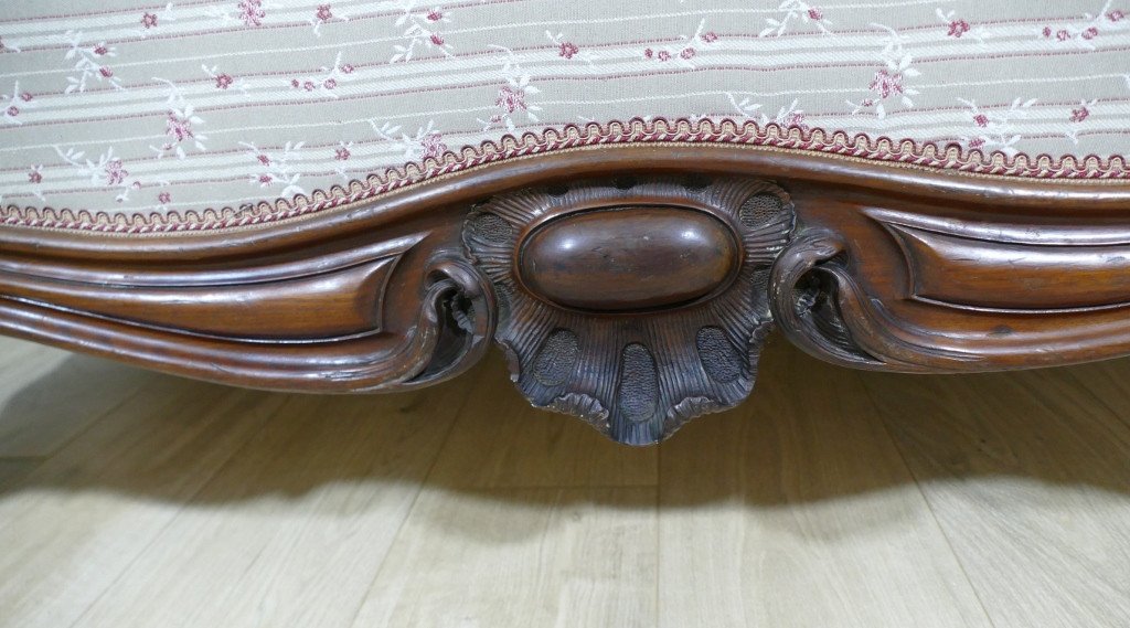 Boat Daybed, Carved Solid Mahogany Chaise Longue, Louis Philippe Period, Early 19th Century-photo-7