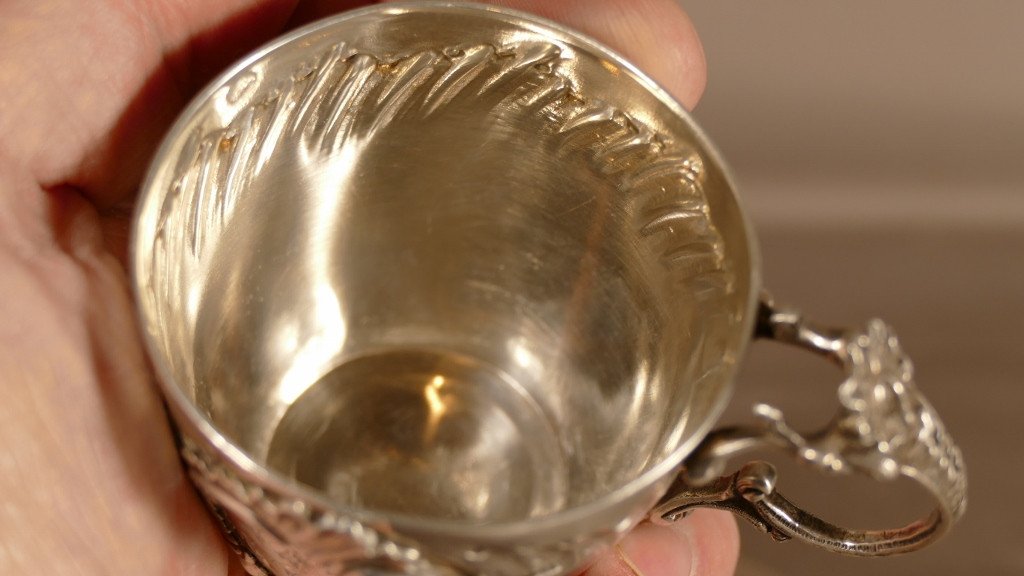 Henri Soufflot, Tasse à Café En Argent Massif, Vers 1900-photo-2