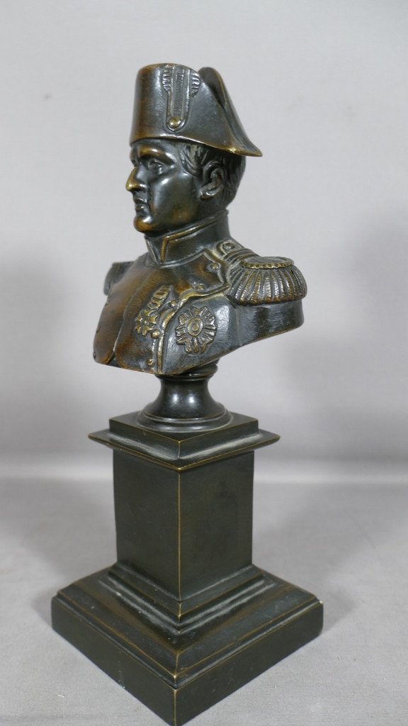 Napoléon Bonaparte, Buste En Bronze Patiné, époque Début XX ème-photo-4