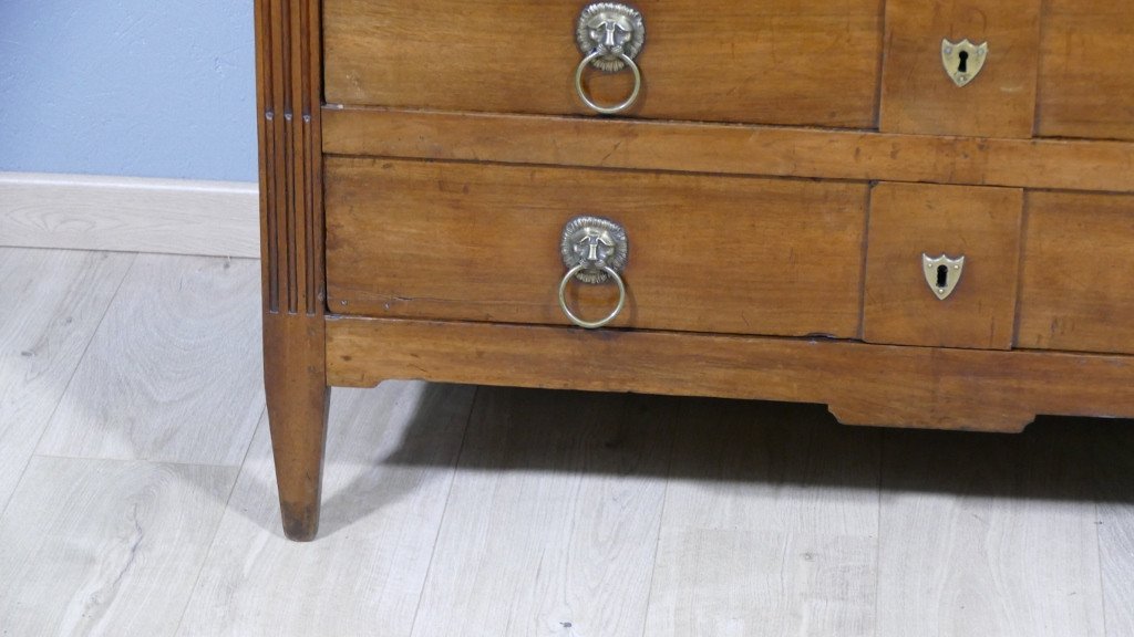 Louis XVI Provincial Commode In Walnut, 18th Century Period-photo-4