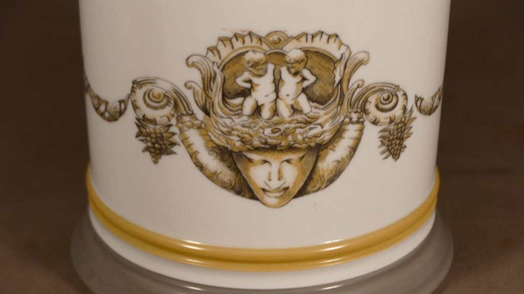 Raynaud Limoges, Porcelain Cache Pot, Period Around 1990-photo-3