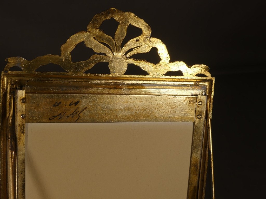 Pair Of Louis XVI Style Gilt Bronze Photo Frames, Early 20th Century-photo-6