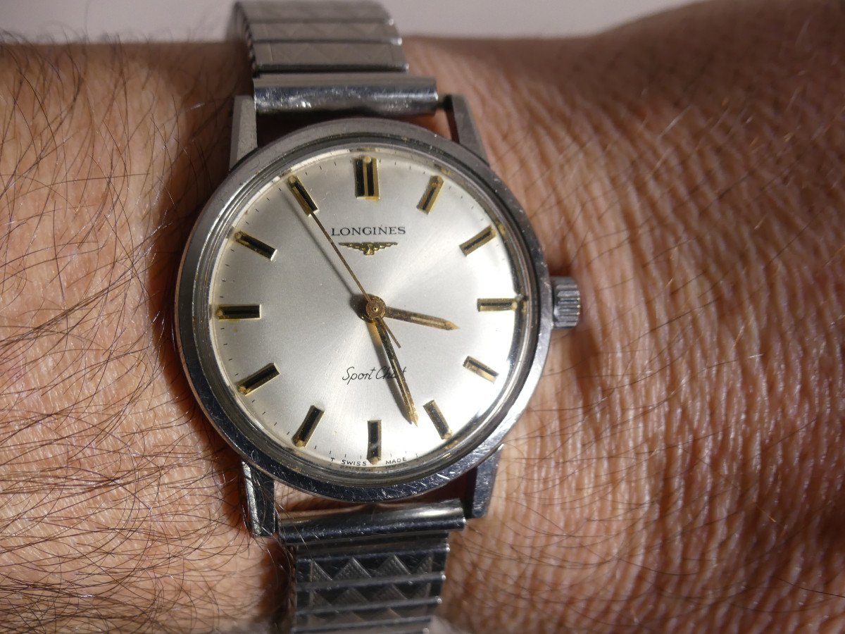 Longines Sport Chief Steel Circa 1963, Vintage Men's Watch-photo-2