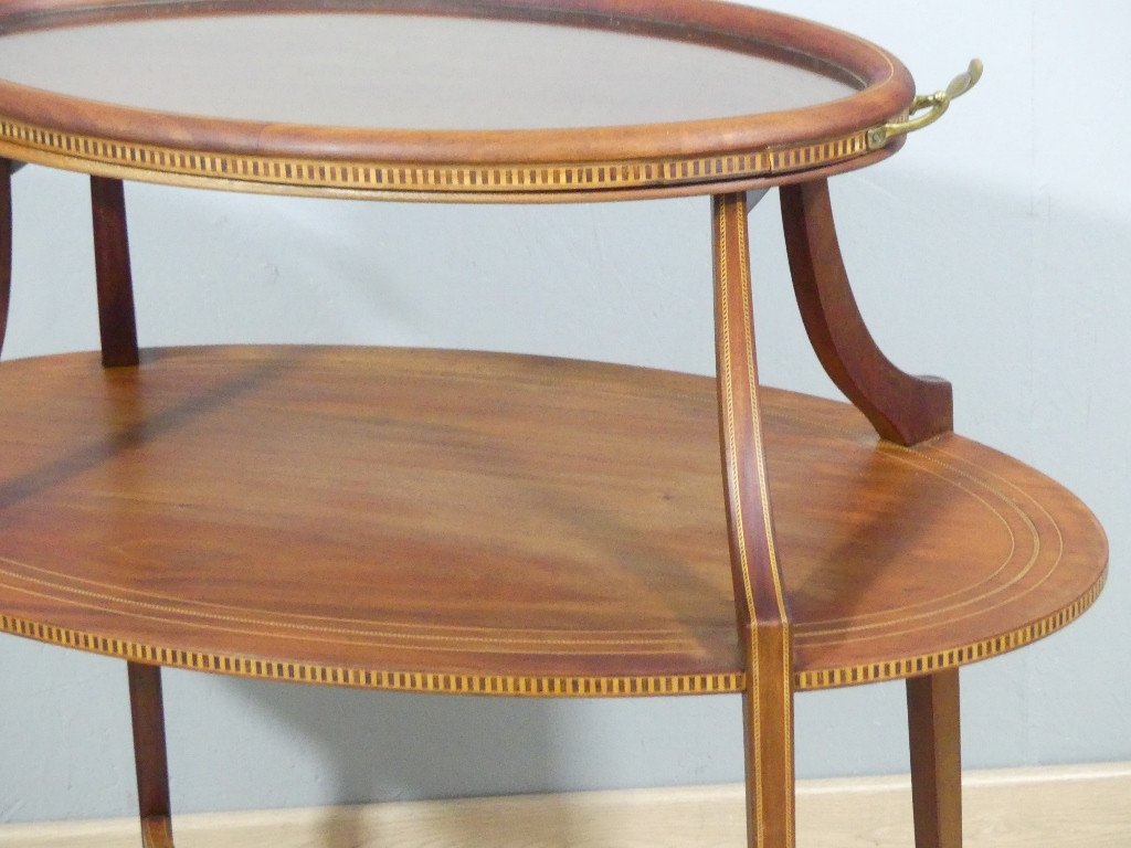 Living Room Table, Tea Or Side Table, Mahogany, England Late 19th Century-photo-2