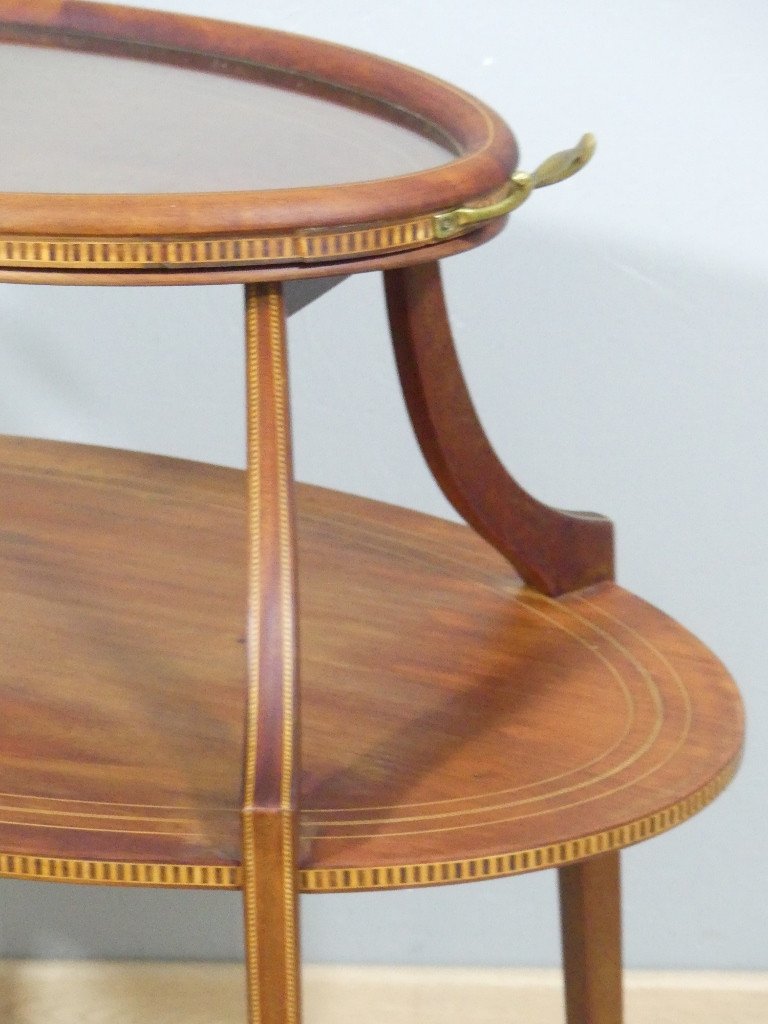 Living Room Table, Tea Or Side Table, Mahogany, England Late 19th Century-photo-4