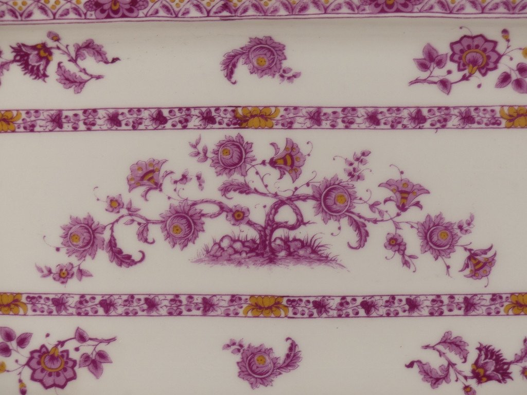 Haviland, Pink Or Purple Tree, Limoges Porcelain Cake Dish-photo-2