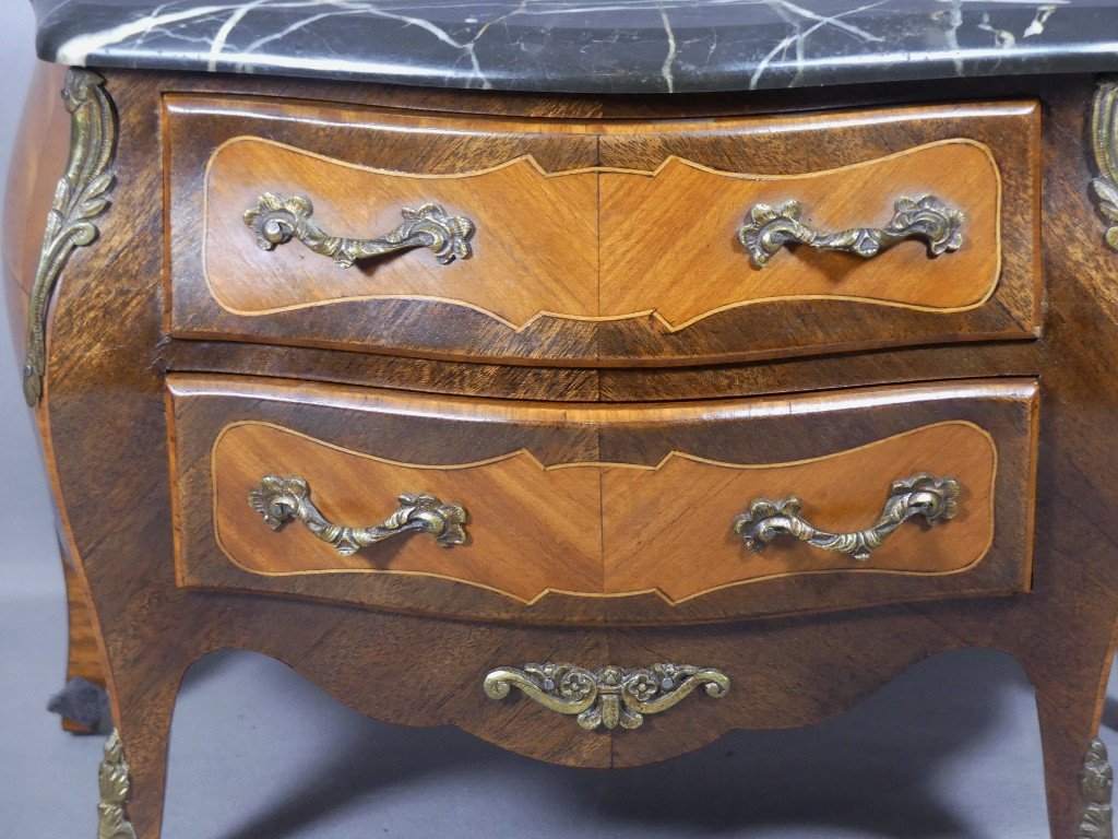 Miniature Or Master Commode, Louis XV Style Marble Top, Mid 20th Century-photo-2