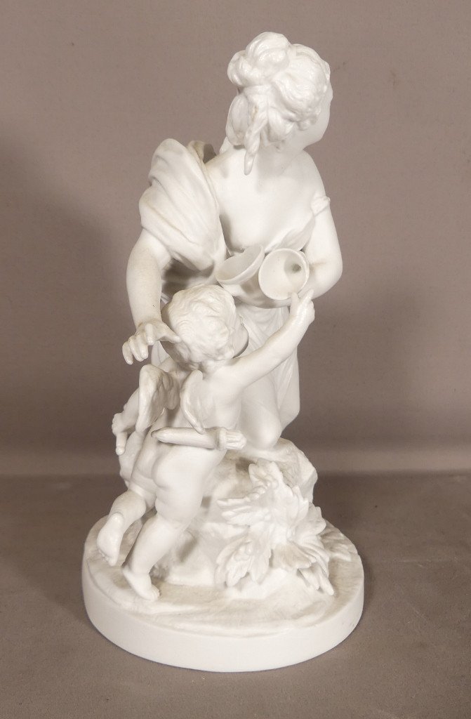 The Pleasure Stolen By Boizot, Porcelain Biscuit Sculpture, Napoleon III Period-photo-2