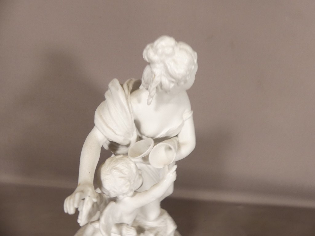 The Pleasure Stolen By Boizot, Porcelain Biscuit Sculpture, Napoleon III Period-photo-3