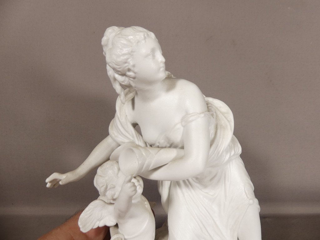 The Pleasure Stolen By Boizot, Porcelain Biscuit Sculpture, Napoleon III Period-photo-4