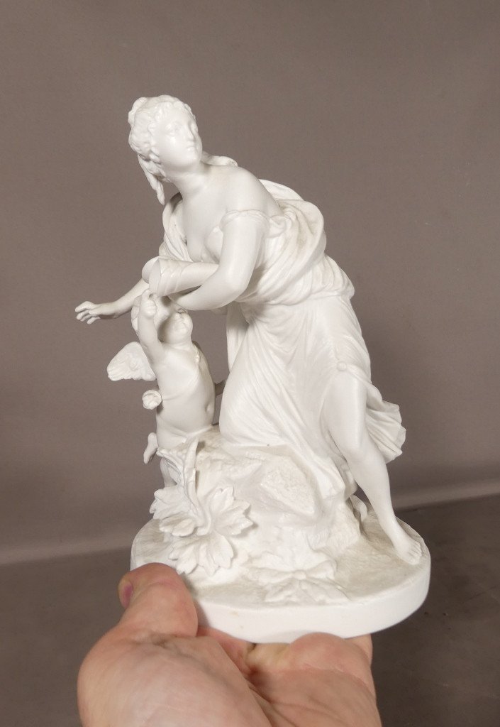 The Pleasure Stolen By Boizot, Porcelain Biscuit Sculpture, Napoleon III Period-photo-3