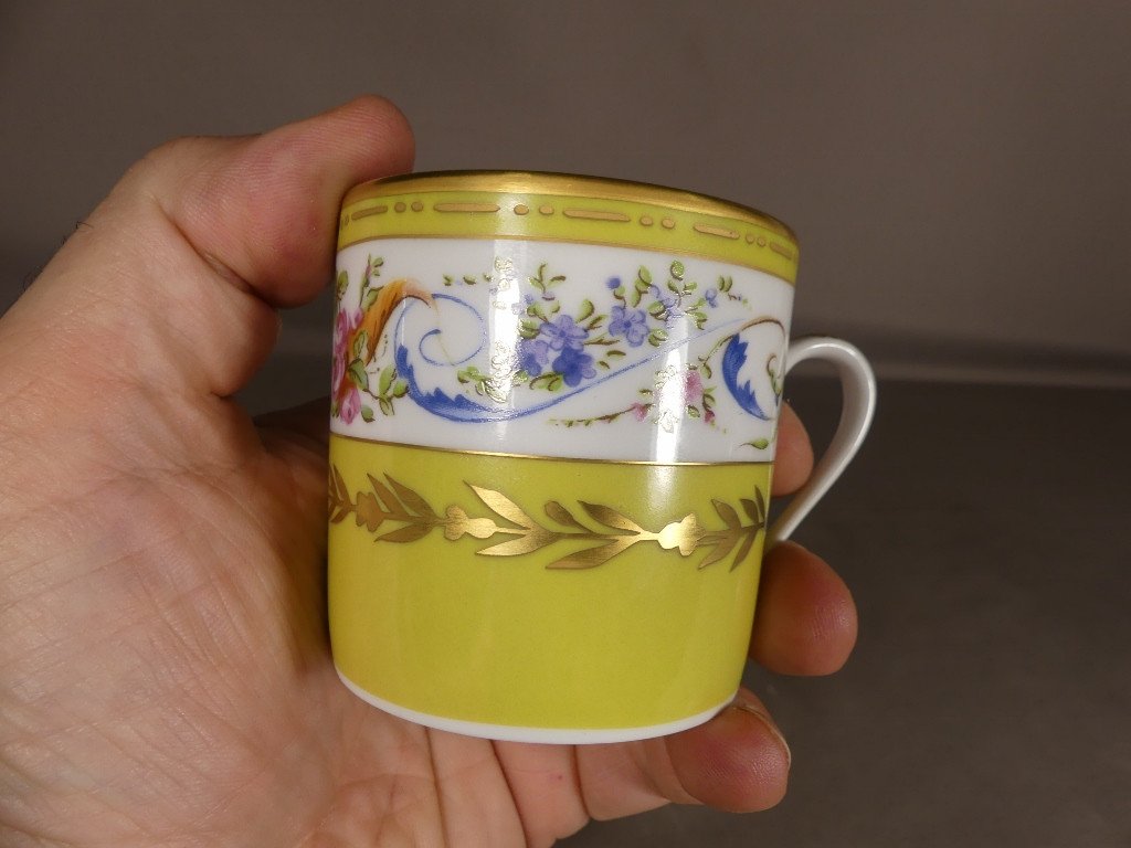 Raynaud Limoges, Tasse Litron De Collection d'Après Sèvres dans le goût de Salembier-photo-3