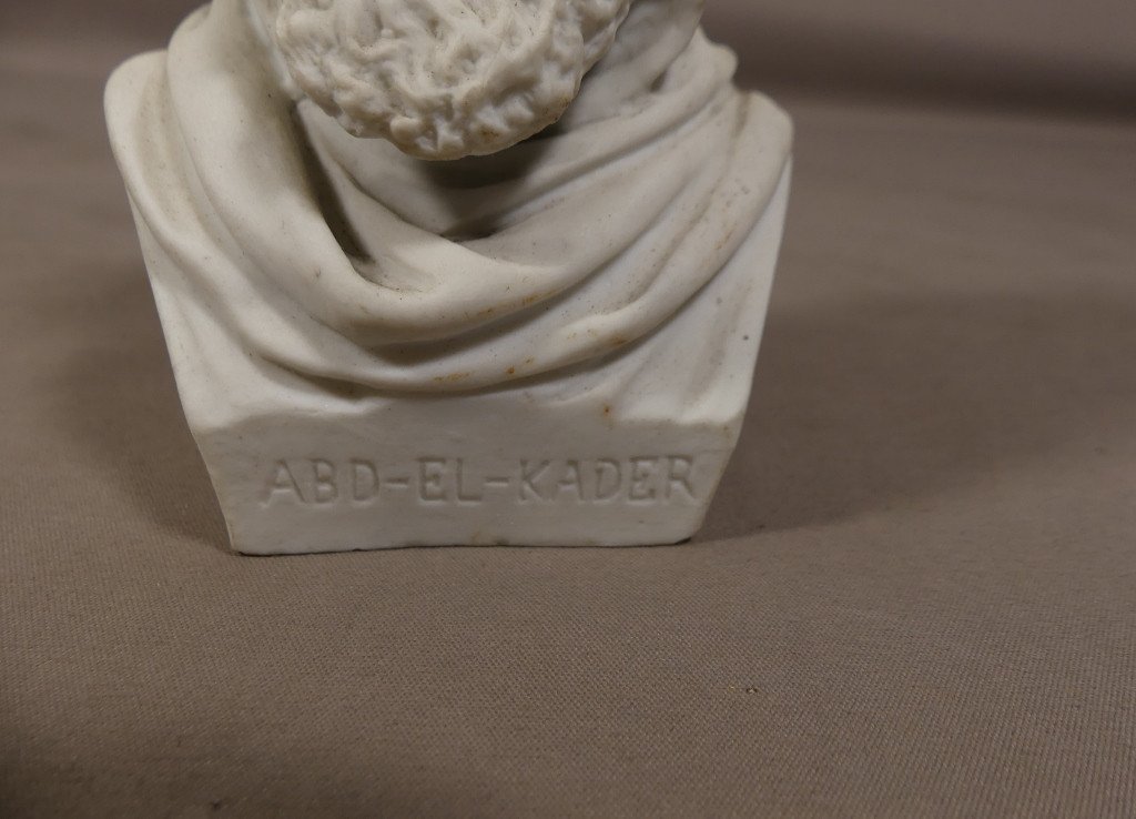 Bust Of Abb-el-kader In Biscuit Porcelain, 19th Century-photo-2