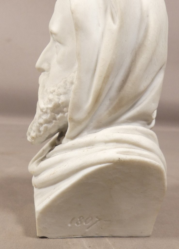 Bust Of Abb-el-kader In Biscuit Porcelain, 19th Century-photo-1