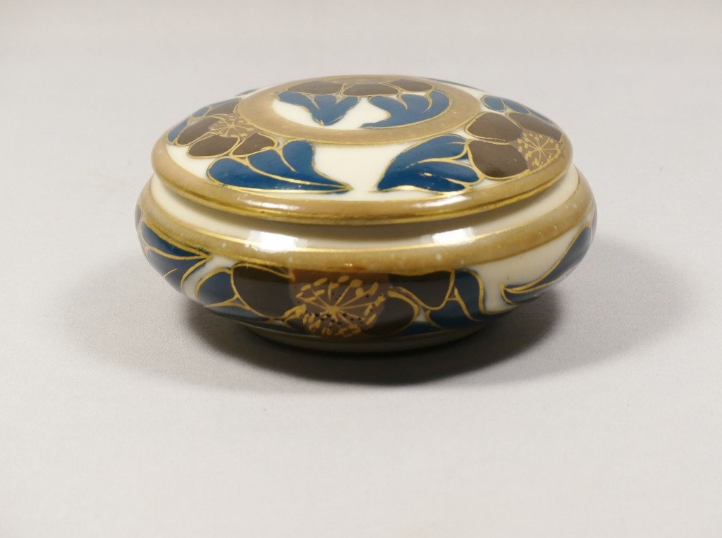 Camille Tharaud Lemovices Limoges, Boîte Ronde En Porcelaine Grand Feu, 1925-1927-photo-2