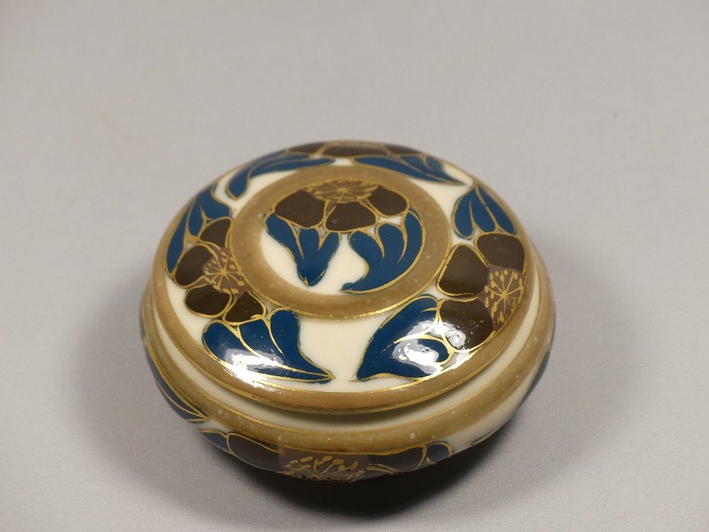 Camille Tharaud Lemovices Limoges, Boîte Ronde En Porcelaine Grand Feu, 1925-1927-photo-3