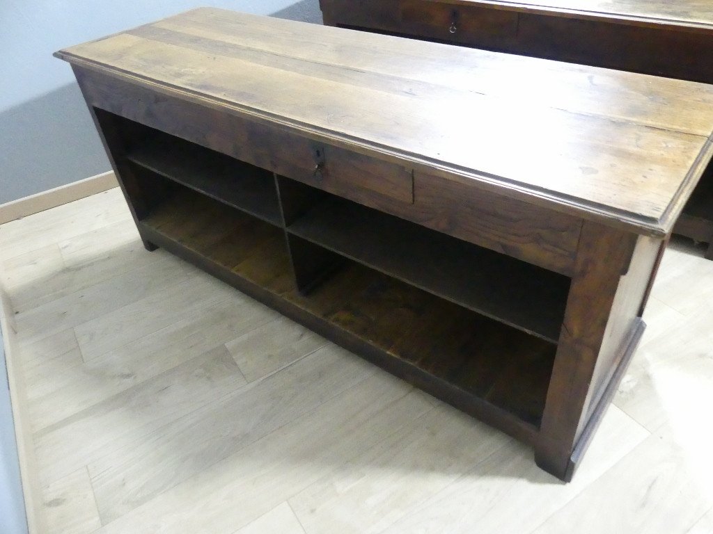 Pair Of Trade Counters, Shop Bench, Business Furniture, Counter, In Solid Oak-photo-3