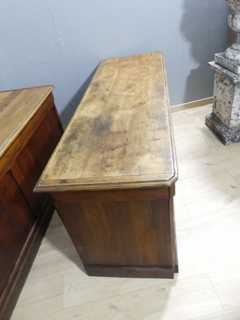 Pair Of Trade Counters, Shop Bench, Business Furniture, Counter, In Solid Oak-photo-1