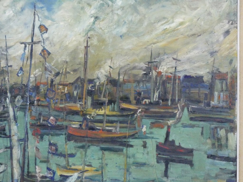 Louis Cazals, Grande Marine, Boats In Port, Closed Port, South Of France? 1961-photo-4