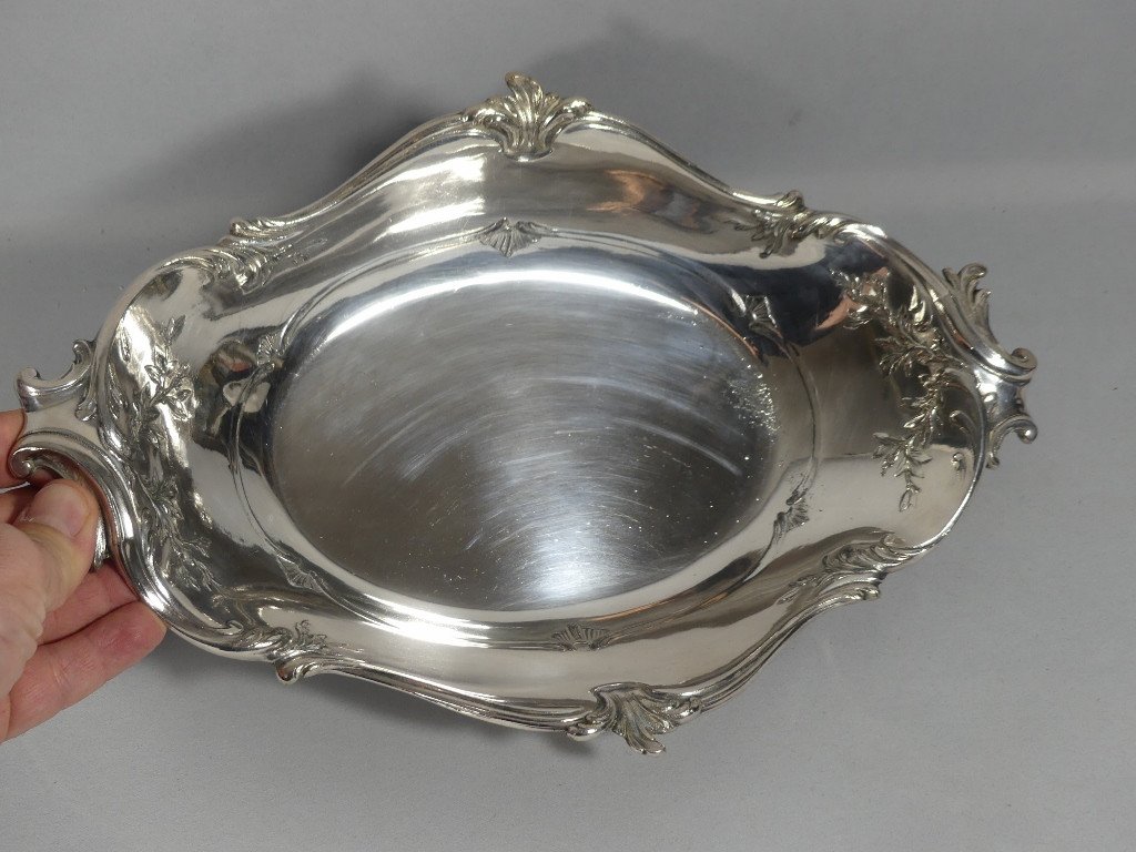 Christofle Gallia, Louis XV Rocaille Style Bread Basket In Silver Metal-photo-3