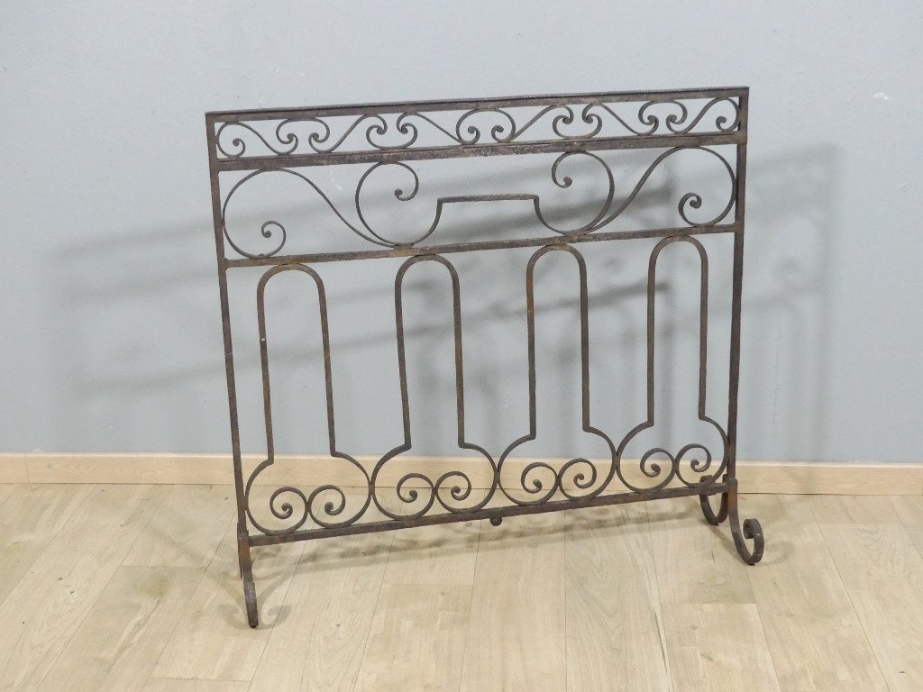 19th Century Riveted Wrought Iron Room Divider Grille