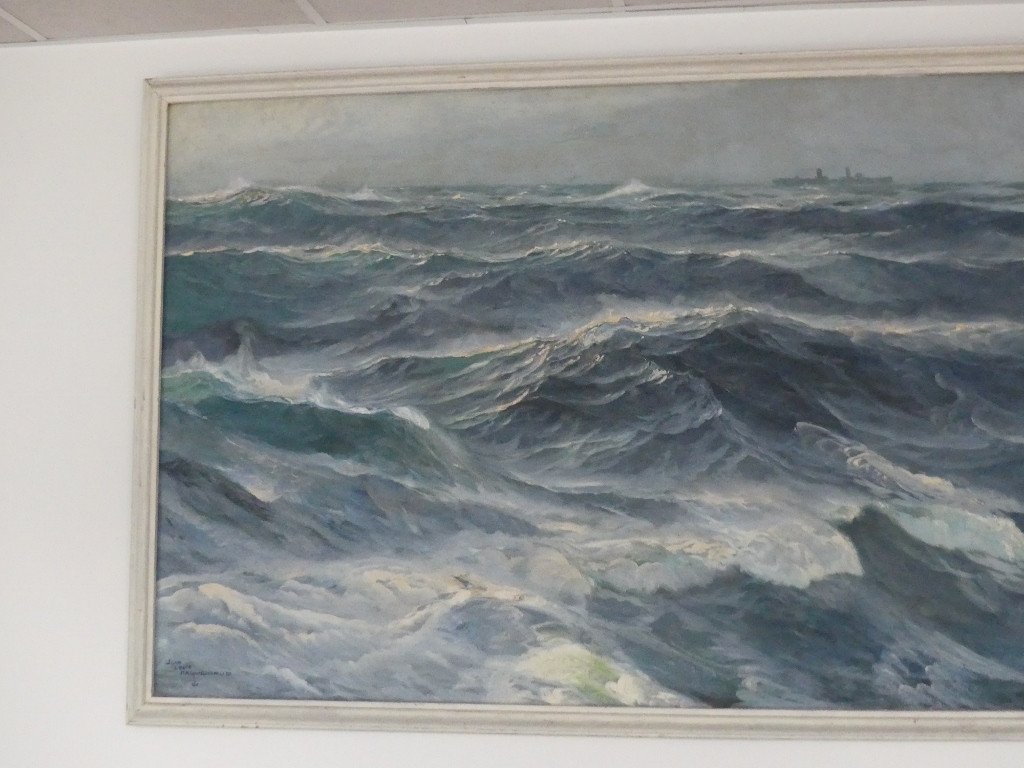 Jean Louis Paguenaud, Atlantique Sud 1946, 231*129 Cm, Très Grand Tableau Marine -photo-3