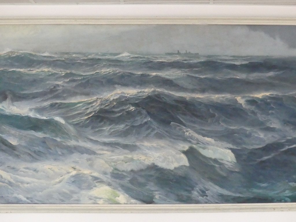 Jean Louis Paguenaud, Atlantique Sud 1946, 231*129 Cm, Très Grand Tableau Marine -photo-4