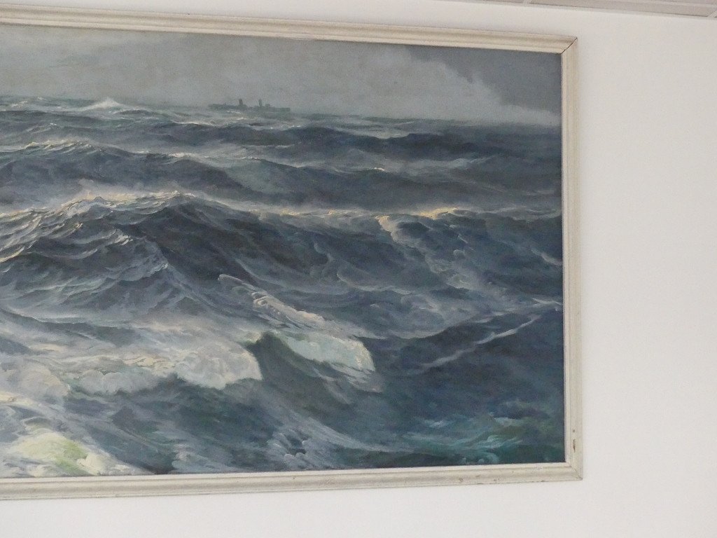 Jean Louis Paguenaud, Atlantique Sud 1946, 231*129 Cm, Très Grand Tableau Marine -photo-1