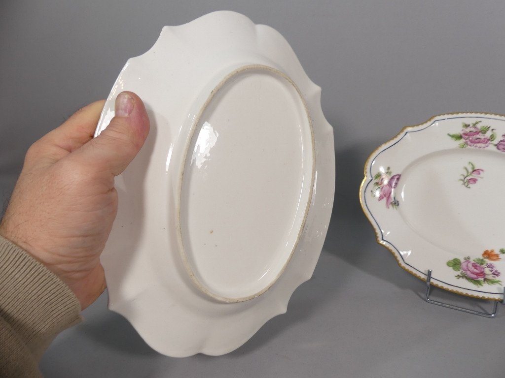 Limoges 18th Century, Manufacture Of The Count Of Artois, Rare Pair Of Porcelain Dishes-photo-5