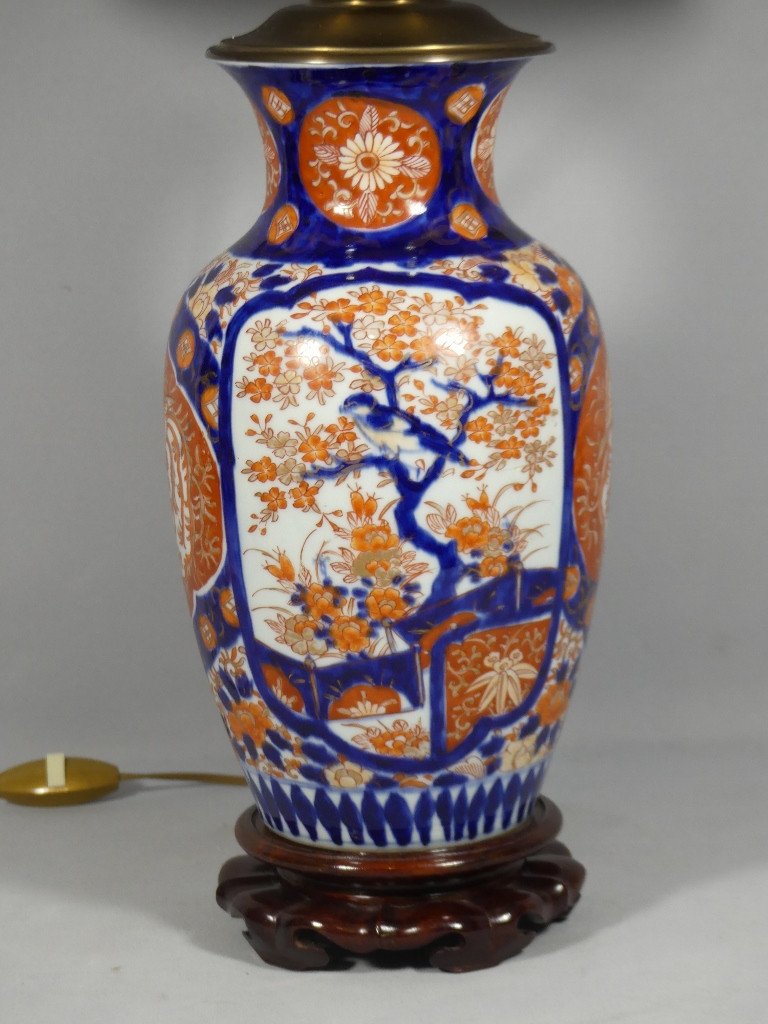 Imari Porcelain Vase Lamp, Japan, 19th Century-photo-2