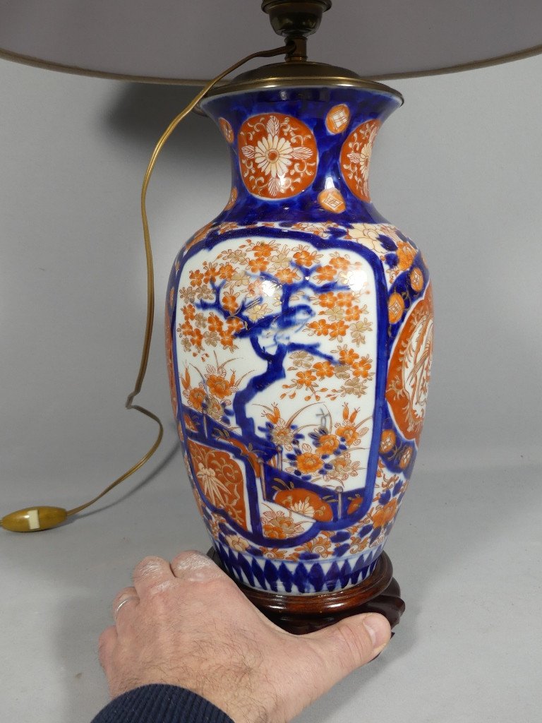 Imari Porcelain Vase Lamp, Japan, 19th Century-photo-1