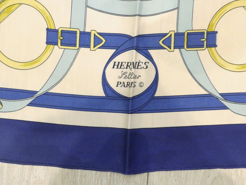 Carré Hermès Foulard En Soie Modèle Eperon d'Or, Henri d'Origny-photo-2