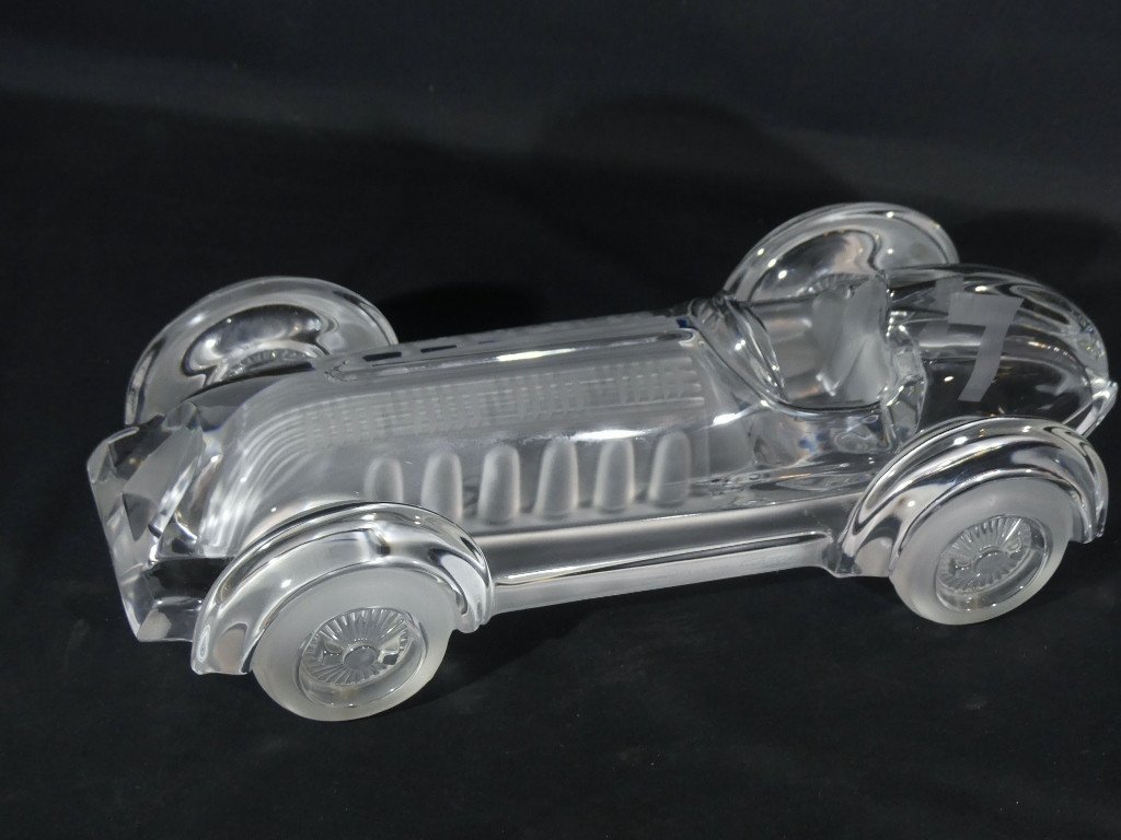 Monoplace Le Mans En Cristal Daum France, Voiture Crée Par Xavier Froissard En 1986-photo-2