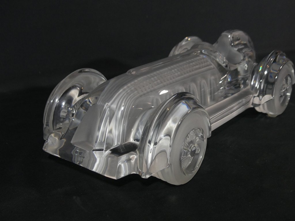 Monoplace Le Mans En Cristal Daum France, Voiture Crée Par Xavier Froissard En 1986-photo-1