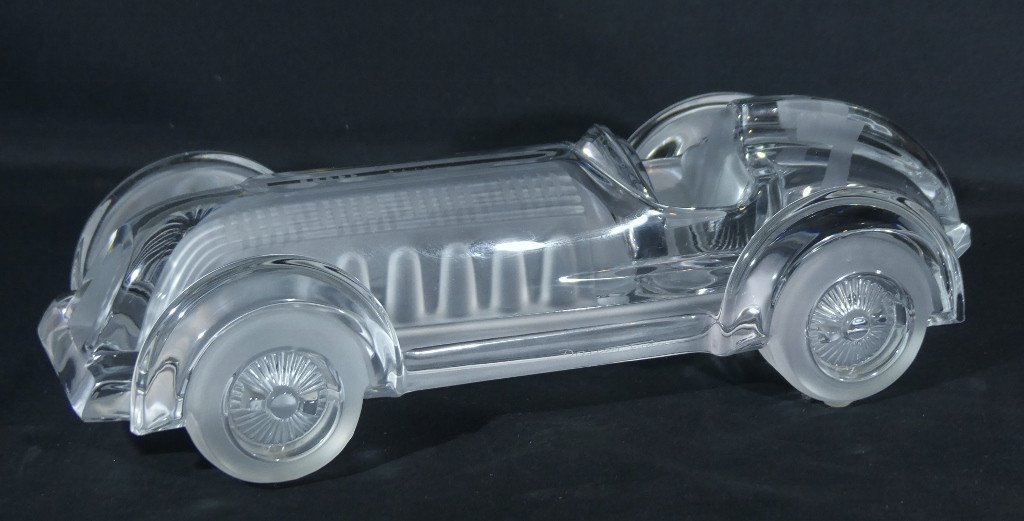 Monoplace Le Mans En Cristal Daum France, Voiture Crée Par Xavier Froissard En 1986