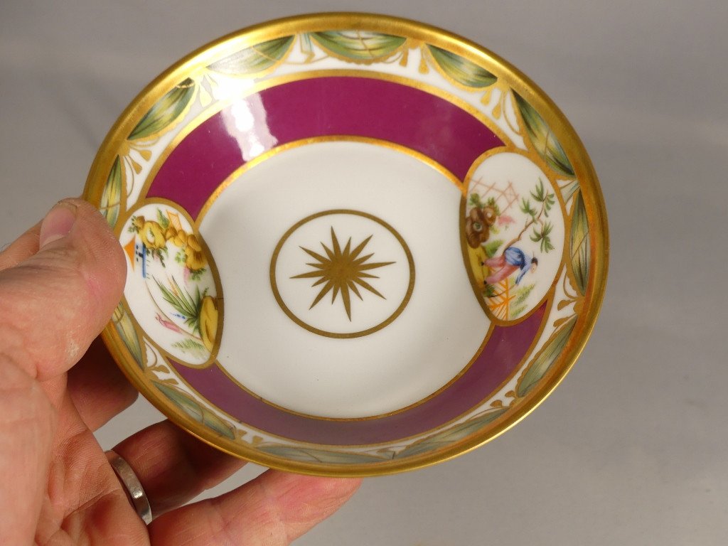 Raynaud Limoges Aux Chinois, Tasse Litron En Porcelaine d'Après Un Modèle XVIII ème De Sèvres-photo-1