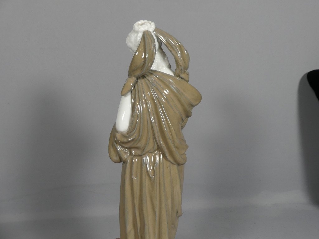 Gibus Et Redon, Limoges XIX ème Siècle, Statuette Femme Drapée Dans Le Goût de la Renaissance-photo-3