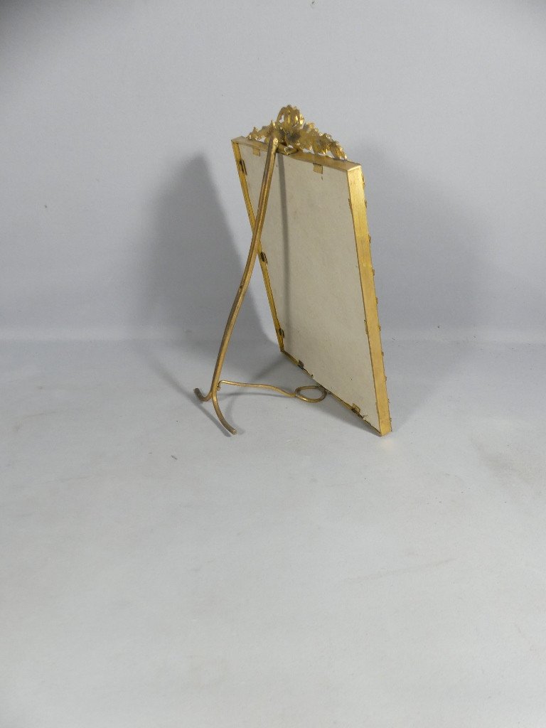 Grand Cadre Photo En Bronze Doré Style Louis XVI Pour Photo 20.5*26 Cm-photo-2