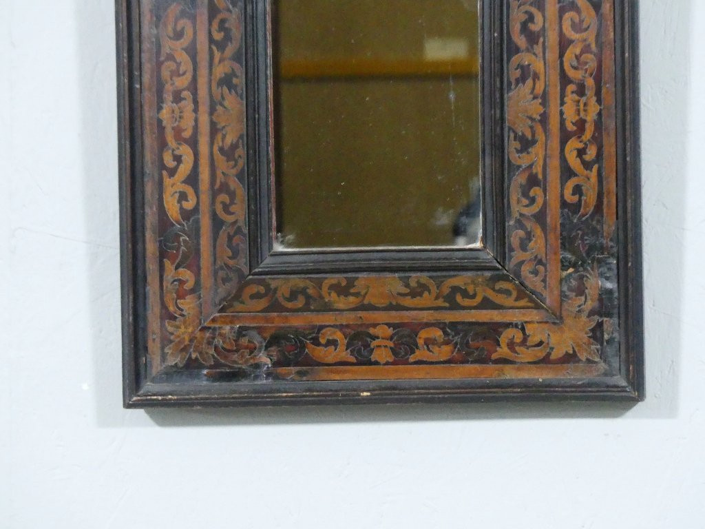 Marquetry Mirror In Languedoc Style In The Taste Of The 17th Century, 19th Century Period-photo-3