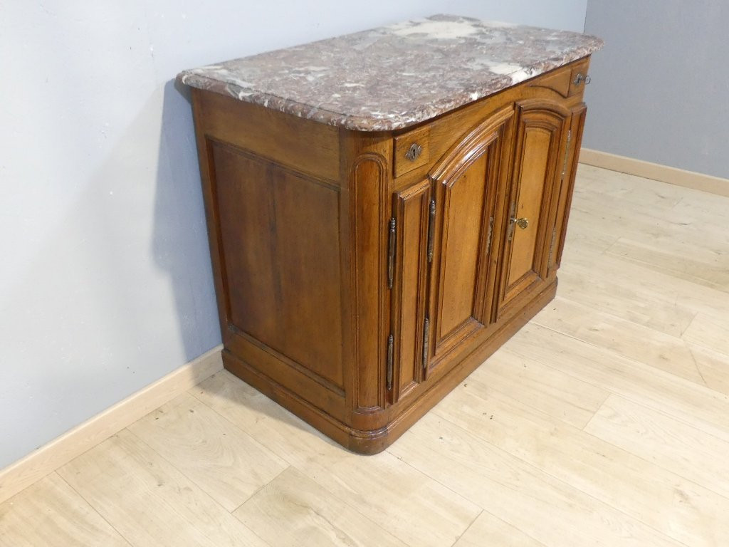 112 Cm! Estampille Lerat, Tout Petit Buffet De Chasse Louis XIV, époque XVIII ème Siècle-photo-2