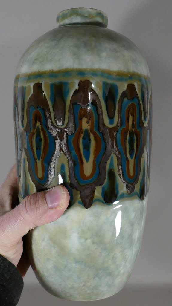 Camille Tharaud, Vase Art Déco Aux Rares Couleurs, Limoges, Vers 1930-photo-1