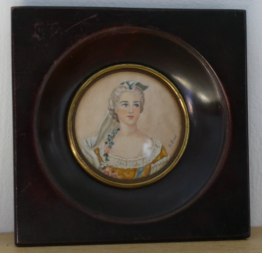 Madame Sophie, Fille De Louis XV, Portrait Miniature, époque XX ème