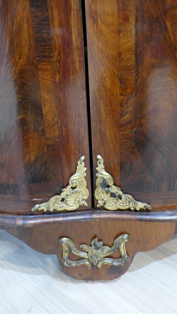 Corner Regency Period In Marquetry Of Rosewood And Gilt Bronze, XVIII-photo-5