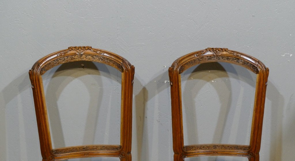 Pair Of Louis XV Louis XVI Transition Period Chairs In Oak Barrel XVIII-photo-2