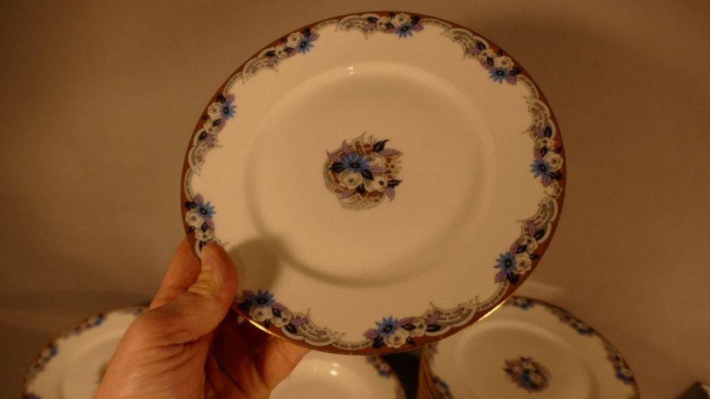 Limoges Porcelain Service Part Art Deco Period-photo-6