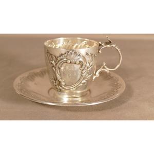 Henri Soufflot, Coffee Cup In Sterling Silver, Circa 1900