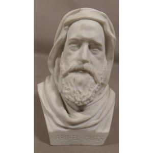 Bust Of Abb-el-kader In Biscuit Porcelain, 19th Century