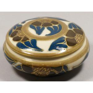 Camille Tharaud Lemovices Limoges, Round Box In Grand Feu Porcelain, 1925-1927