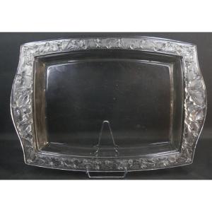 Lalique France, Clear Crystal Oak Tray Or Planter